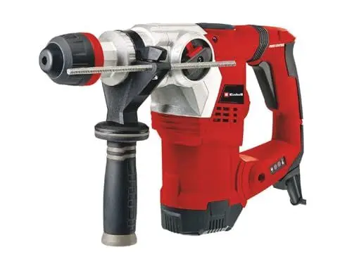 Produktbild: Einhell Bohrhammer TE-RH 32 4F Kit (1250 W, 5 Joule, 32 mm Bohrleistung in Beton, SDS-Plus, Anti-Vibrationsgriff, inkl. E-Box, 3 Bohrer, Spitzz- und Flachmeißel)