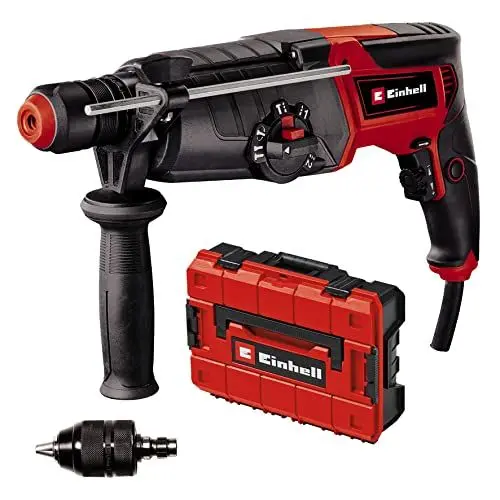 Produktbild: Einhell Bohrhammer TE-RH 950/1 5F (950 W, 2-Gang-Getriebe, Schlagstärke 3 J, SDS-plus-Aufnahme, Bohrtiefenanschlag, Bohrleistung 28 mm in Beton, inkl. Zusatzbohrfutter)