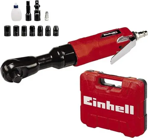 Produktbild: Einhell Druckluft-Ratschenschrauber TC-PR 68 (max. 6.3 bar, geeignet zum Befestigen und Lösen von Schrauben, inkl. 7 Steckschlüssel, Transport-/Aufbewahrungskoffer, ohne Öl)