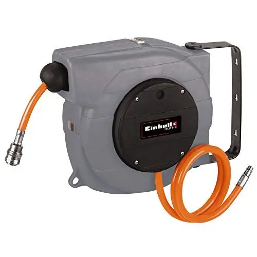 Produktbild: Einhell Druckluft-Schlauchaufroller DLST 9+1 (Schlauchlänge 9m + 1m Anschlussschlauch, Schlauchinnendurchmesser 8 mm, max. Betriebsdruck 12 bar, inkl. Wandhalterung aus Stahl)
