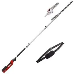 Produktbild: Einhell Elektrische Stab-Heckenschere/-Säge GC-HC 90/2046 T (900 W, 41,2 cm Schnittlänge Heckenschere, 18 cm Schnittlänge Kettensäge, bis 2,60 m Stiel)
