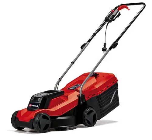 Produktbild: Einhell Elektro-Rasenmäher GC-EM 1000/32 (1.000 W, 32 cm Schnittbreite, bis 300 m², 30 L Grasfangkorb, 30-70 mm Schnitthöhe, klappbarer Führungsholm)