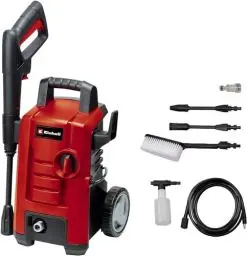 Produktbild: Einhell Hochdruckreiniger TC-HP 130 (1.500 Watt, max. 130 bar, modulares Quick-Couple-System, inkl. Hochdruckschlauch, Pistole, Lanze, div. Düsen, Bürste, Sprühmittelbehälter)