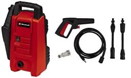 Produktbild: Einhell Hochdruckreiniger TC-HP 90 (1.200 Watt, max. 90 bar, Ausgabe max. 372 l/h, Tragegriff, Wasseranschluss + integrierter Filter, inkl. Pistole, Schlauch, Lanze + Düse)