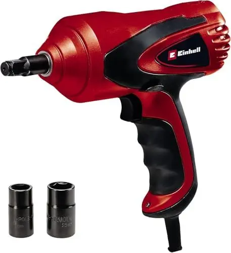 Produktbild: Einhell Kfz-Schlagschrauber CC-HS 12/2 (12 V, max. 350 Nm Drehmoment, integrierte Wasserwaage, LED Licht, inkl. 2 Stecknüsse mit 17/19 & 21/23 mm)