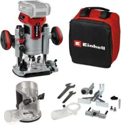 Produktbild: Einhell Professional Akku-Oberfräsen-Kantenfräsen-Set TP-RO 18 Set Li BL-Solo Power X-Change (18 V, Brushless, Frästiefen-Feineinstellung, inkl Zubehör+Tasche, ohne Akku)