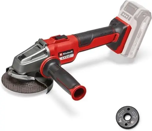 Produktbild: Einhell Professional Akku-Winkelschleifer AXXIO 18/115 Q Li-Solo Power X-Change (18 V, 700 W, Ø 115 mm, 28 mm Schnitttiefe, Brushless, Quick-Fix-Nut, ohne Trennscheibe, ohne Akku)