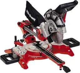 Produktbild: Einhell Zug-Kapp-Gehrungssäge TC-SM 2131/2 Dual (1800 W, max. 62 mm x 310 mm Schnitttiefe/-breite, Ø 210 mm Sägeblatt, beidseitig neigbarer Sägekopf, Zugfunktion, Laser)
