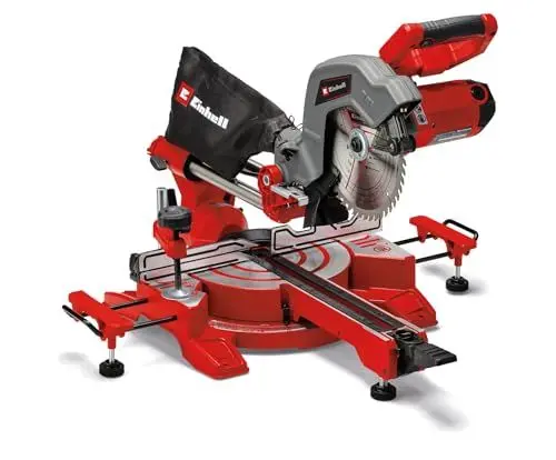 Produktbild: Einhell Zug-Kapp-Gehrungssäge TC-SM 216 (1600 W, max. 65 mm x 305 mm Schnitttiefe/-breite, Ø 216 mm Sägeblatt, Zugfunktion, Drehtisch mit Schnellverstellung, Laser)
