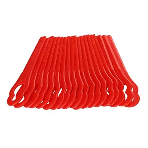 Produktbild: Tbest Rasentrimmer Ersatzmesser, 100 Stück Ersatzmesser-Set Kompatibel mit Akku Rasentrimmer, Rasentrimmer Messer Kunststoff Ersatzklingen für FRT18A FRT18A1 Art 46155 FRT20A1