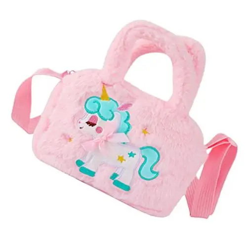 Produktbild: Einhorn UmhäNgetasche MäDchen, PlüSch Schultertasche, Verstellbarer Riemen, Rosa, Perfekt FüR Reisen, Hochzeiten, Geburtstage Und Feiertage