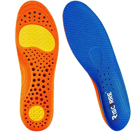 Produktbild: Einlegesohlen -Weich Komfort Schuheinlagen für Sport, Freizeit und Beruf,stoßdämpfende Einlegesohle- für Sneaker,Stiefel,Wanderschuhe Orange