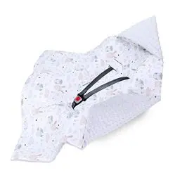 Produktbild: Einschlagdecke Babyschale Baby Decke 90x90 cm - Fußsack Blanket für Kinderwagen und Autositz Ganzjahres für Neugeborenen und Kleinkinder Einschlagsdecken für 3 und 5 Punkt Gurt Minky