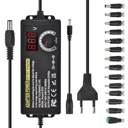 Produktbild: Einstellbares Netzteil 3V-24V Universal Netzteiladapter 3A 72W Verstellbarer Netzadapter 100V-240V AC to DC mit LED Spannungsanzeige und 5,5x2,5mm 14 Tipps für Haushaltselektronik, DC Motor,3000mA Max