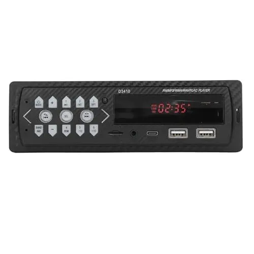 Produktbild: Einzel DIN Autoradio Receiver, Autoradio mit Integriertem Mikrofon, Unterstützt U Disk AUX, USB 2.0 Anschluss, Multimedia Speicherkarte, MP3 Player für das Auto