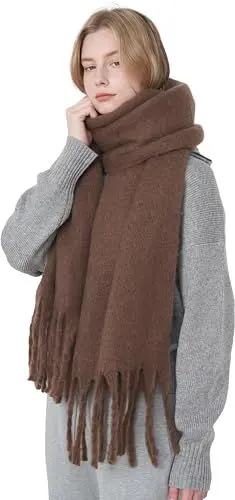 Produktbild: Eioeoey Damen Schal Kaschmir Schals Damen Stolen Pashminas Cashmere Schal Warme dicke Wolle Stolen Schals Für kalte Winter