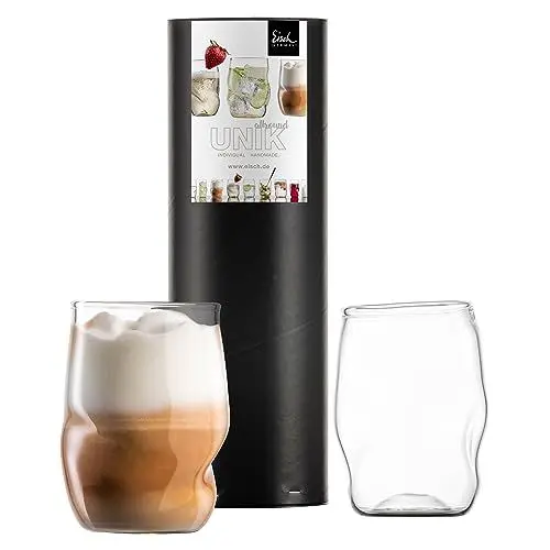 Produktbild: EISCH Gläser-Set Unik, 2 Allroundbecher für Heißgetränke, Wasser, Whisky in Geschenkröhre