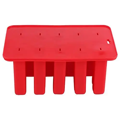Produktbild: Eiscreme Maschine Form Silikon Eiscreme Gefrorene Form 10 Zellen mit Deckel Eiscreme Form