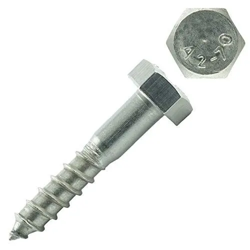 Produktbild: Eisenwaren2000 - Sechskant-Holzschrauben - 10 x 40 mm (20 Stück) - Schlüsselschrauben mit Schaft - Sechskantschrauben - Wiener Schrauben - Edelstahl-Schrauben VA A2 V2A - DIN 571