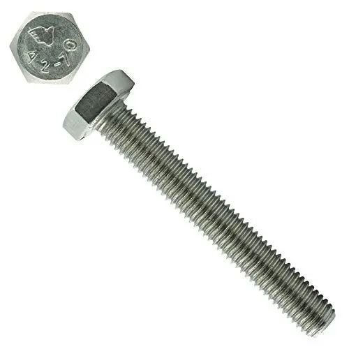 Produktbild: Eisenwaren2000 - Sechskantschrauben - Vollgewinde - M12 x 200 mm (2 Stück) - DIN 933 - ISO 4017 - Sechskant-Schrauben - Gewindeschrauben - Maschinenschrauben - Edelstahl-Schrauben VA A2 V2A