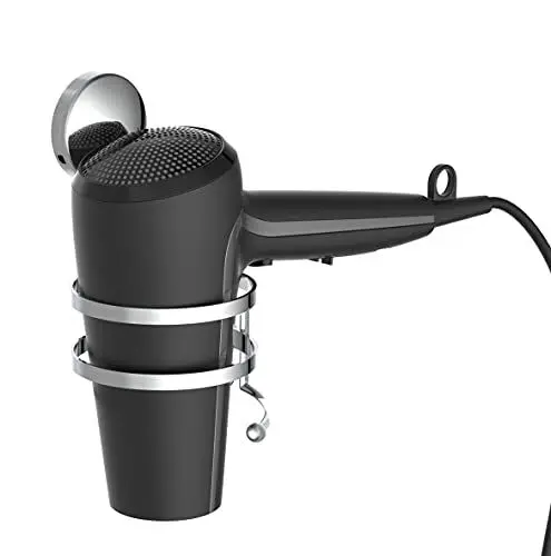 Produktbild: EISL BA0201 Fönhalter ohne Bohren, Fönhalterung Badezimmer, Haartrocknerhalter zum Kleben, Halterung, Wandhalterung Haartrockner, Badaccessoires Fön, Chrom