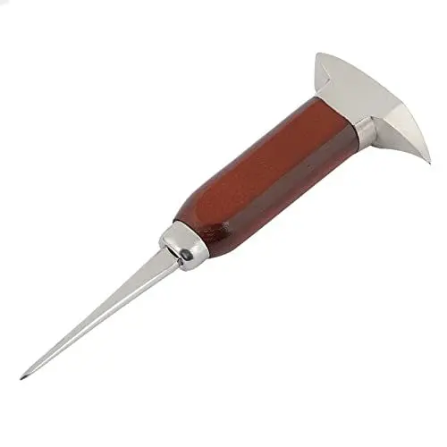 Produktbild: Eispickel aus Edelstahl, 6,7-Zoll-Holzgriff, Rostfrei, Ergonomischer Griff, Schnelles Eisschneiden, Einfach zu Handhaben, für Küchenbars