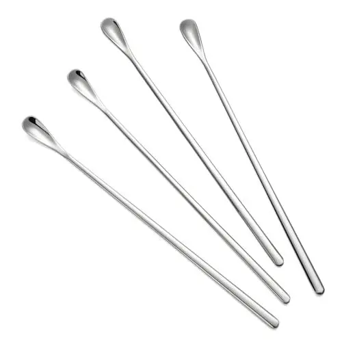 Produktbild: Eisteelöffel Lange Löffel 4-teilig Edelstahl Rührlöffel für Kaffee Tee Getränke Cocktail (LL4)