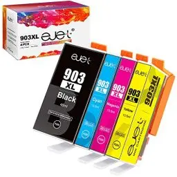 Produktbild: ejet 903XL Multipack Druckerpatronen Kompatibel für HP 903 XL HP Officejet 6950 Druckerpatronen Officejet Pro 6970 Patronen 6960 All-In-One Drucker (Schwarz Cyan Magenta Gelb, 4er-Pack)