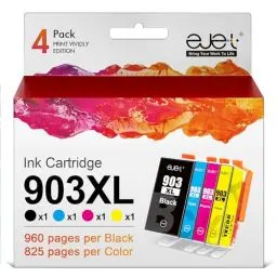 Produktbild: ejet 903 XL Multipack Kompatibel für HP 903 Druckerpatronen 903XL ‎‎‎‎‎‎‎Schwarz (Neustem Chip), für HP Officejet 6950 Druckerpatronen Officejet Pro 6970 6960 Patronen All-In-One Drucker