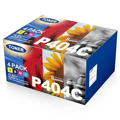Produktbild: ejet CLT-P404C CLT-K404S Toner Kompatibel für Samsung CLT-404S C404S Y404S M404S für Xpress SL C480W C480FW C430W C480 C430 C480FN C48X C43X Series (Schwarz Cyan Gelb Magenta, 4er-Pack)