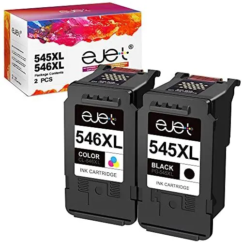 Produktbild: ejet Kompatibel Tintenpatrone als Ersatz für Canon PG-545XL CL-546XL PG545 CL546 für Pixma MX495 TR4550 TR4551 MG2550s MG2555s TS3150 TS3151 MG2950 MG3050 MG3051 iP2850 TS205 (1 Schwarz,1 Farbe)
