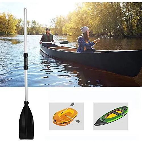 Produktbild: Ejoyous 2 Teiliges Kajakpaddel, Verstellbare Abnehmbare Paddel aus Aluminiumlegierung Leichte Gerippte Kajakpaddel Ruder für Schlauchboote Gummiboot Luftmatratzen