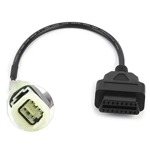 Produktbild: 4 Pin OBD2 Adapter für Motorrad Diagnose,Diagnose Adapter Kabel OBD2 Adapterstecker OBDII-DDA-Anschluss für K-Line-Modelle, für Fahrzeuge Motorräder Diagnosewerkzeug