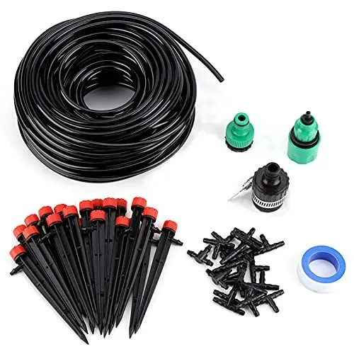 Produktbild: Ejoyous Bewässerungssystem Kit, Automatisches Bewässerung Kit, Mikro Tropf Bewässerungs Set mit 25m Sprinkler Schlauch, für Landschaft Garten Pflanzen Gewächshaus Blumen