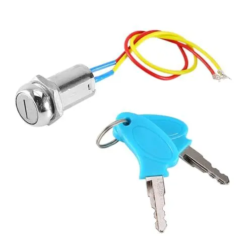 Produktbild: Ejoyous Elektroroller Zündschloss, 2 Draht Zündschloss Schlüsselschalter Universal Zündschalter mit Schlüssel EIN AUS Start Zündung Motorstartschalter, für ATV Quad Dirt Pocket Bike Elekt