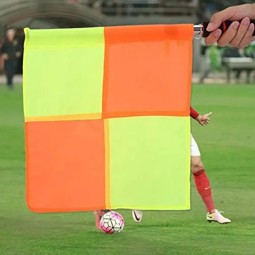 Produktbild: Ejoyous Fußball Schiedsrichterfahnen, 2 Stücke Schiedsrichter Fahnen, wasserdichte Schiedsrichter Flagge Fußball wasserdichte Linesman Hand Flagge, Rugby Hockey Training Zubehör