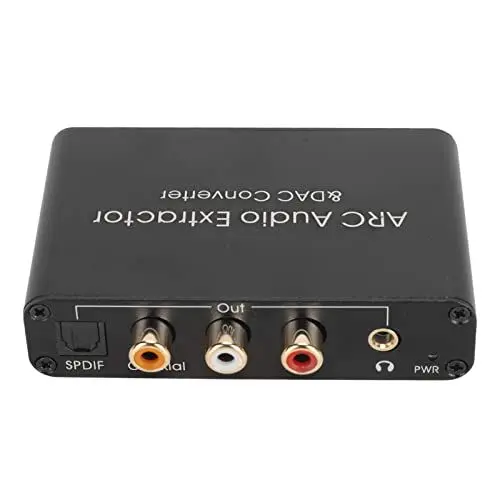Produktbild: HDMI ARC Audio Extractor, 192 kHz DAC Converter ARC Audio Extractor, Unterstützt HD Optical SPDIF 3,5 Mm Ausgang, Digital Analog Sound Converter für Heimkino-TV