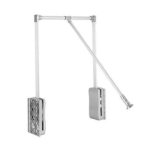 Produktbild: Ejoyous Kleiderschrank Lift, Aluminium Einstellbare Breite Anheben 600-830mm Schwerlast Kleiderschrank Pull Down Stangen, für hängende Kleidung Kleiderschrank Lift (600-830mm)