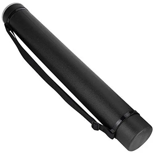 Produktbild: Ejoyous Posterrolle, Teleskop Posterrolle Transportrolle Zeichenrolle Bilderrolle 63–108cm mit Länge und Tragegurt Verstellbar, für Bilder Poster und Flipchart Papier (Black)