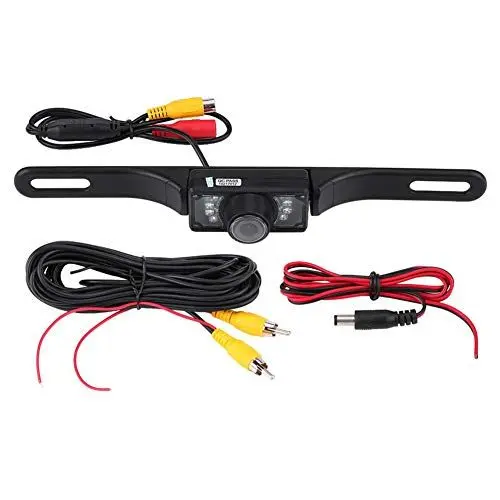 Produktbild: Ejoyous Rückfahrkamera 140 °, 7 LED wasserdichte IP67 / 68 Einparkhilfe Kamera Nachtsicht Nummernschild Kennzeichen Halter 250 * 40 * 30 mm