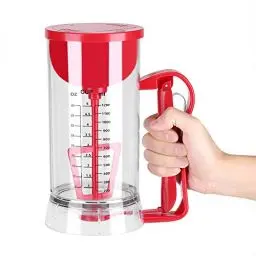 Produktbild: Ejoyous Teigportionierer 1200 ML Teigspender Elektrische, Batter Mixer Dispenser Dosierhilfe Teig Spender mit Deckel und Skala Cupcake Pfannkuchen Mixer Gebäck Krug Waffel Messbecher Teigmixer