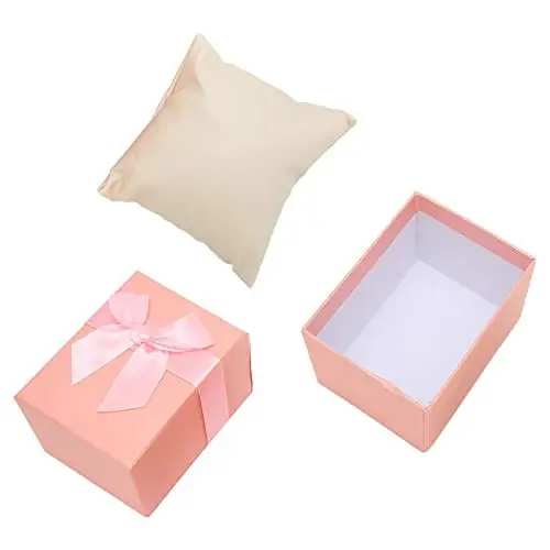 Produktbild: Ejoyous Uhren-Geschenkbox, Armband, Armreif, Schmuck, Armbanduhr, Vitrine, Organizer, Uhrenaufbewahrung, Halter für Damen und Herren (PINK)