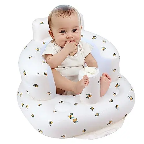 Produktbild: EKEPE Aufblasbarer Baby-Sitz für Babys ab 3 Monaten, Baby-Bodensitze zum Aufsitzen, Baby-Sitze für Kleinkinder, aufblasbarer Baby-Stuhl mit eingebauter Luftpumpe - Oliver Blume