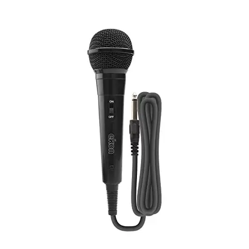 Produktbild: EKON Microphone Filaire Ekon, connecteur Jack 6,35 mm, 3 mètres, 50dB+/-3dB, Protection Contre Les Plis Pour Les Tables de mixage, karaoké, Haut-parleurs, Hi-FI