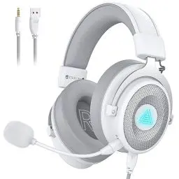 Produktbild: EKSA Gaming Headset, 7.1 Surround Sound PC Headset mit Noise Cancelling Mikrofon, USB & 3,5 mm Audiobuchse, LED Licht Superleichter Gaming Kopfhörer für PC/Mac/Switch / PS4 / PS5 / Xbox One, E900 Pro
