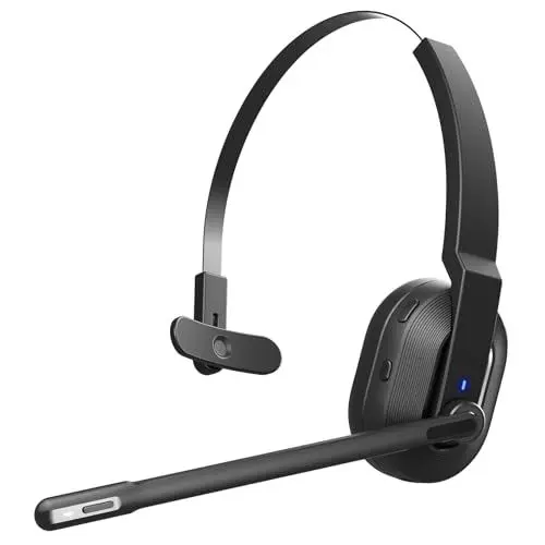 Produktbild: EKSA H5SE Bluetooth Headset, Kabelloses Headset mit Mikrofon AI Geräuschunterdrückung (45 Stdn Spielzeit & 10M Reichweite), Wireless Business Headphones für Büro/HomeOffice/Fernarbeit/Callcenter