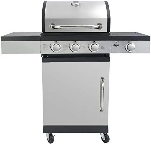 Produktbild: El Fuego Gasgrill San Antonio, 3 Hauptbrenner, 1 Seitenbrenner, Edelstahl, inkl. Gasschlauch und Druckminderer, Grill Smoker Grillwagen BBQ, AY 584