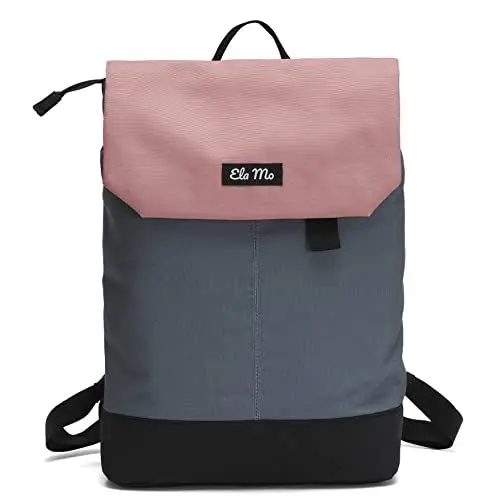 Produktbild: Ela Mo Rucksack Damen - Daypack schön u. durchdacht - Laptop Rucksäcke für Frauen - Anti Diebstahl Tasche für Schule, Uni, Business (Salmon)