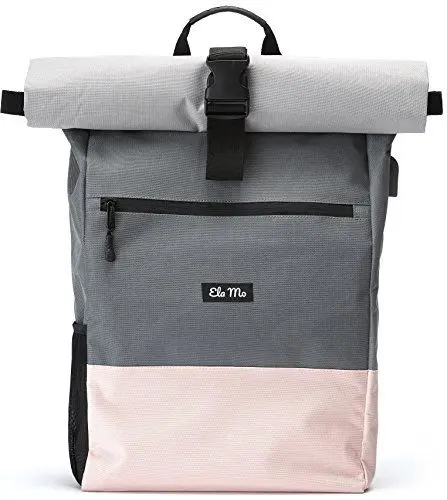 Produktbild: Ela Mo’s Rucksack Damen | Schön und Durchdacht | für Uni Reisen Freizeit Job | mit Laptopfach & Anti Diebstahl Tasche | Rosa