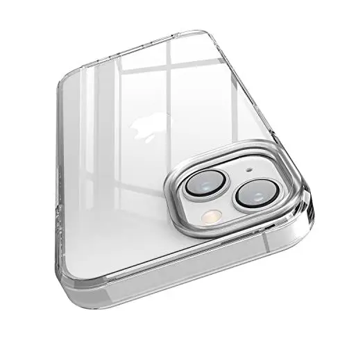 Produktbild: elago iPhone 14 (6,1 Zoll) Hybrid Hülle Transparent Case Kompatibel mit iPhone 14 (6.1 Zoll) Hybrid PC + TPU Technologie Reduzierte Vergilbung Crystal Clear Bumper Bumper Full Cover (Transparent)
